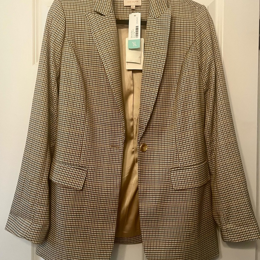 Skies Are Blue Checkered Blazer